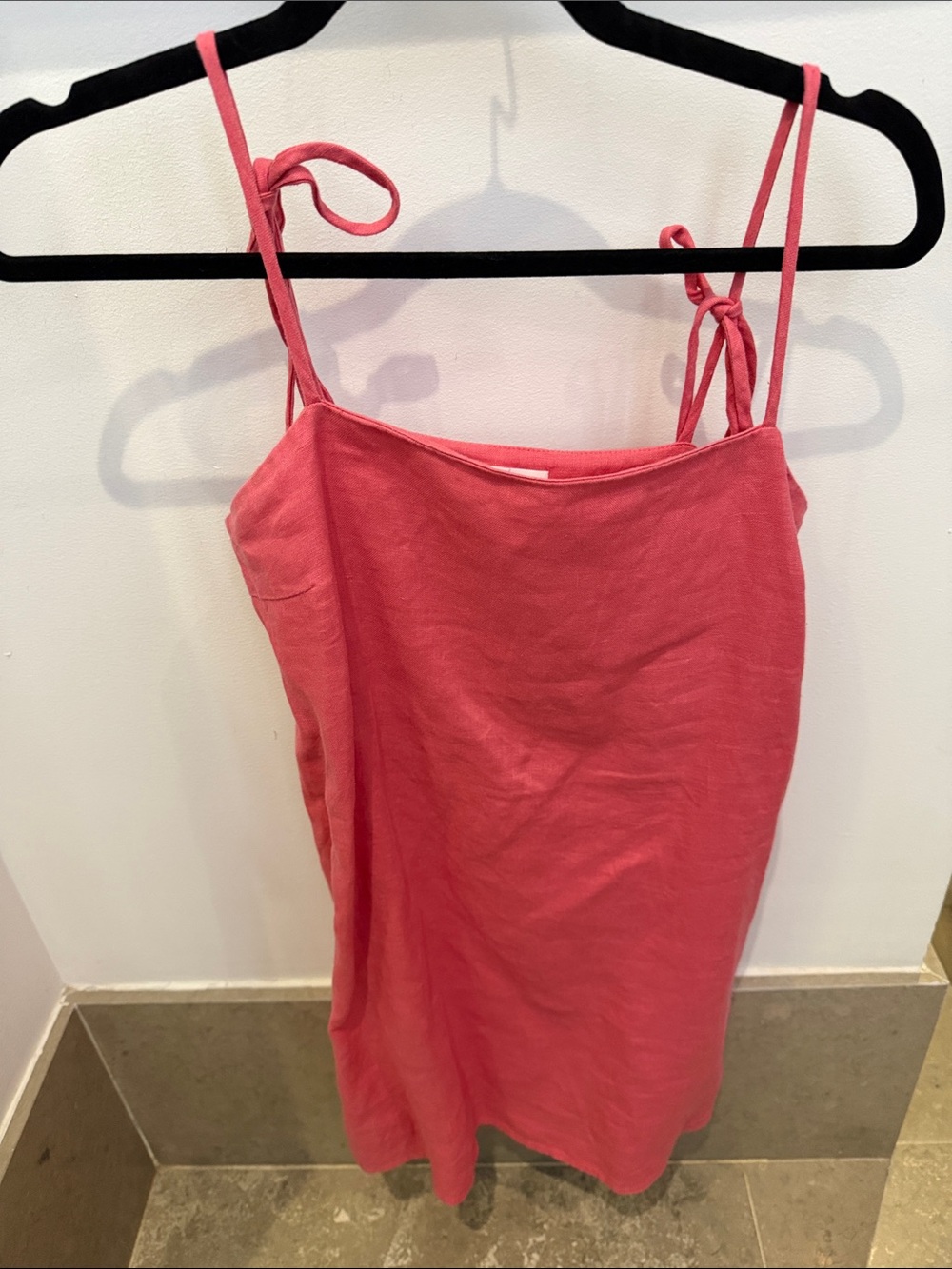 Reformation Coral Tie-Shoulder Mini Dress